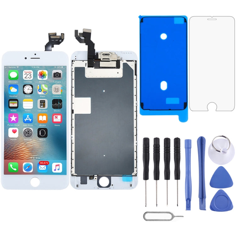 หน้าจอ LCD และชุดประกอบ Digitizer พร้อมกล้องด้านหน้าสำหรับ iPhone 6s Plus, 4 in 1 for i6S Plus White, 4 in 1 for i6S Plus Black