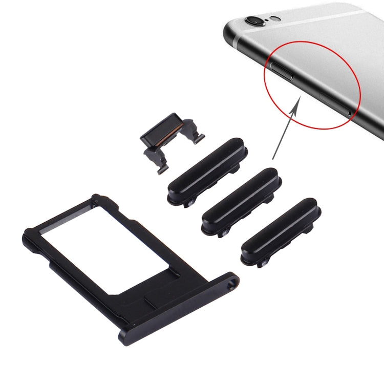 4 in 1 สำหรับ iPhone 6s Plus (ถาดการ์ด + ปุ่มควบคุมระดับเสียง + ปุ่มเปิดปิด + ปุ่มปิดเสียงสั่น), For iPhone 6s Plus