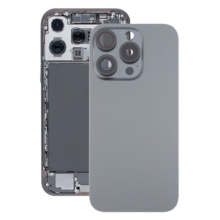 สำหรับ iPhone 16 Pro Max กระจกฝาหลังแบตเตอรี่เดิมพร้อมฝาปิดเลนส์กล้อง