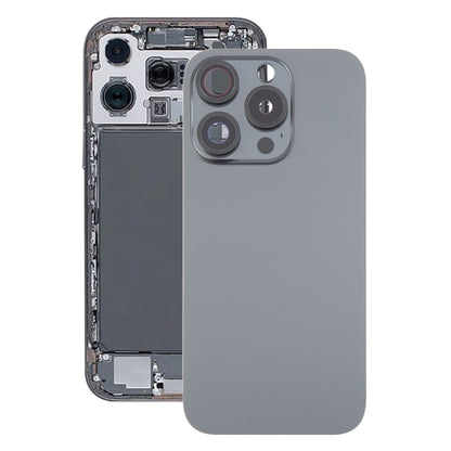 สำหรับ iPhone 16 Pro Max กระจกฝาหลังแบตเตอรี่เดิมพร้อมฝาปิดเลนส์กล้อง