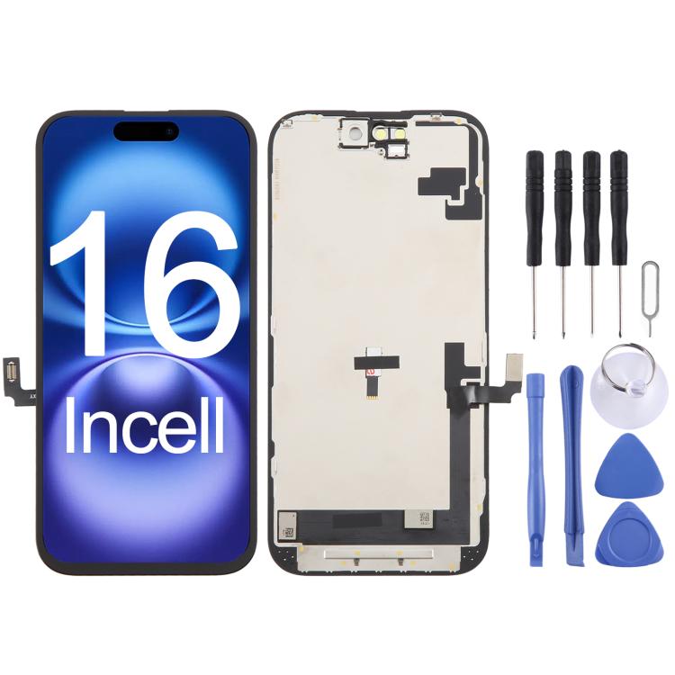 สำหรับ iPhone 16 HD+ หน้าจอ LCD incell พร้อมชุดประกอบแบบดิจิไทเซอร์แบบเต็ม, For iPhone 16(HD+ incell)