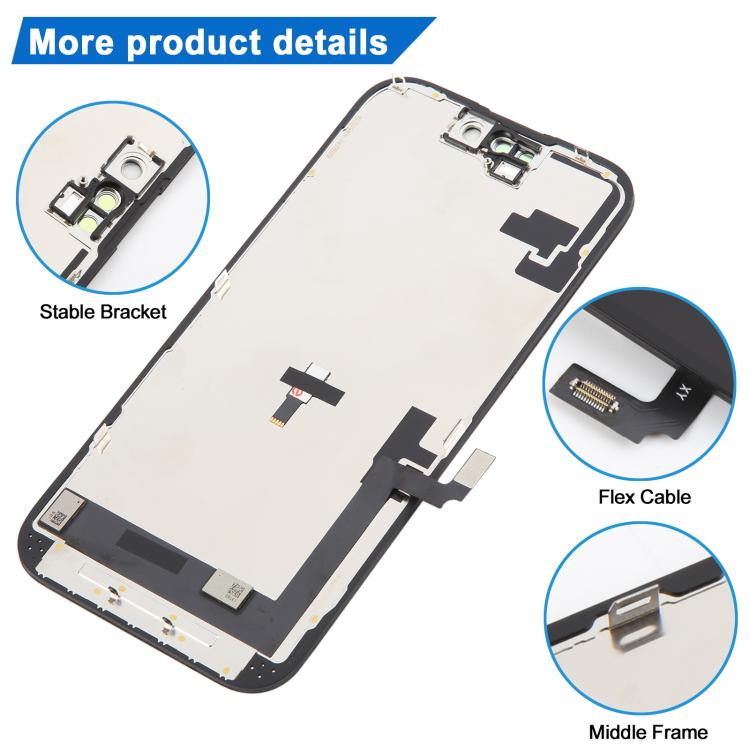 สำหรับ iPhone 16 HD+ หน้าจอ LCD incell พร้อมชุดประกอบแบบดิจิไทเซอร์แบบเต็ม, For iPhone 16(HD+ incell)