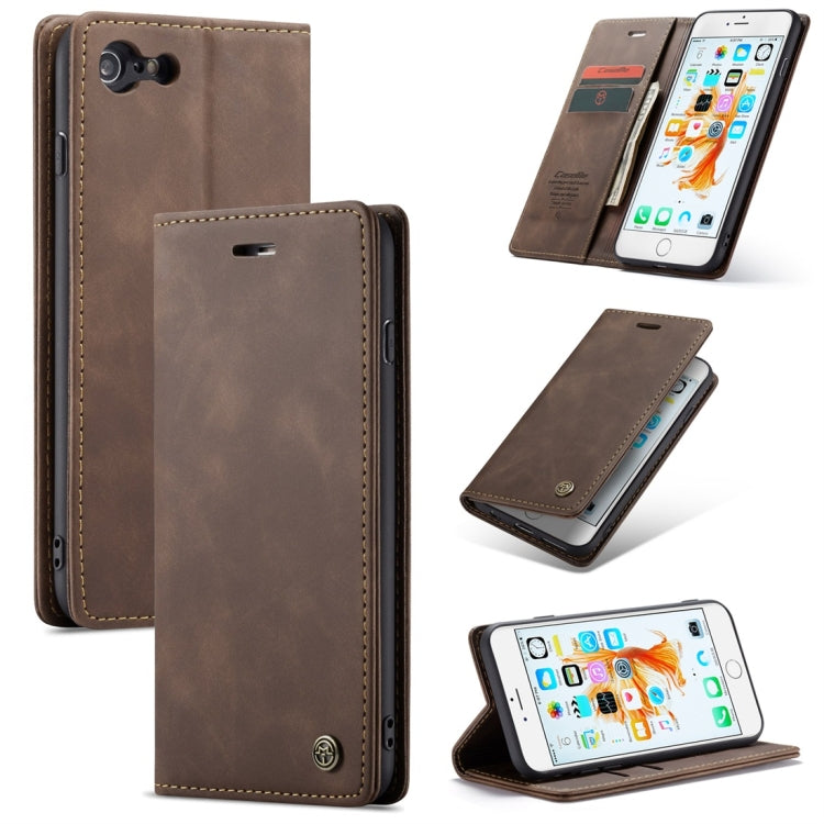 CaseMe-013 ซองหนังพลิกแนวนอน Retro Frosted แบบมัลติฟังก์ชั่นสำหรับ iPhone 6 Plus / 6s Plus พร้อมช่องเสียบการ์ดและที่วางและกระเป๋าสตางค์, For iPhone 6 Plus / 6s Plus