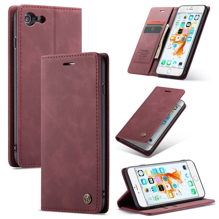 CaseMe-013 ซองหนังพลิกแนวนอน Retro Frosted แบบมัลติฟังก์ชั่นสำหรับ iPhone 6 Plus / 6s Plus พร้อมช่องเสียบการ์ดและที่วางและกระเป๋าสตางค์, For iPhone 6 Plus / 6s Plus