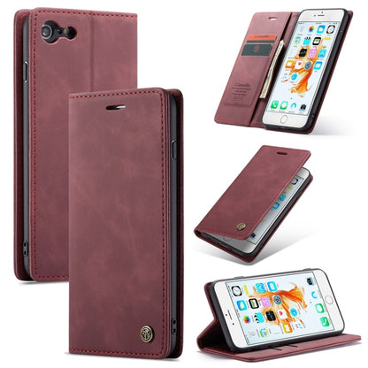 CaseMe-013 ซองหนังพลิกแนวนอน Retro Frosted แบบมัลติฟังก์ชั่นสำหรับ iPhone 6 Plus / 6s Plus พร้อมช่องเสียบการ์ดและที่วางและกระเป๋าสตางค์, For iPhone 6 Plus / 6s Plus