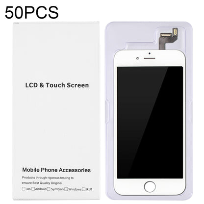 50 ชิ้นกระดาษแข็งบรรจุภัณฑ์กล่องสีขาวสำหรับ iPhone 6s Plus และ 6 Plus หน้าจอ LCD และชุดประกอบ Digitizer เต็ม, Packaging Box for 6s Plus & 6 Plus
