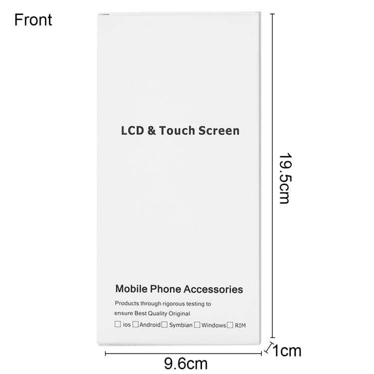 50 ชิ้นกระดาษแข็งบรรจุภัณฑ์กล่องสีขาวสำหรับ iPhone 6s Plus และ 6 Plus หน้าจอ LCD และชุดประกอบ Digitizer เต็ม, Packaging Box for 6s Plus & 6 Plus