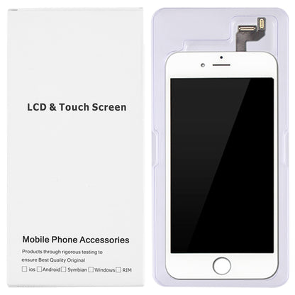50 ชิ้นกระดาษแข็งบรรจุภัณฑ์กล่องสีขาวสำหรับ iPhone 6s Plus และ 6 Plus หน้าจอ LCD และชุดประกอบ Digitizer เต็ม, Packaging Box for 6s Plus & 6 Plus