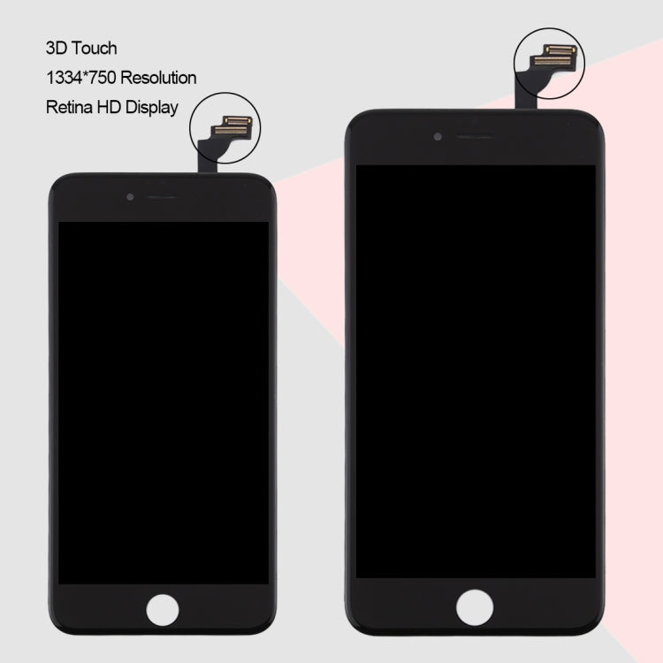 หน้าจอ LCD ดั้งเดิมและชุดประกอบ Digitizer สำหรับ iPhone 6 Plus, i6 Plus White, i6 Plus Black