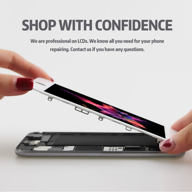หน้าจอ LCD ดั้งเดิมและชุดประกอบ Digitizer สำหรับ iPhone 6 Plus, i6 Plus White, i6 Plus Black