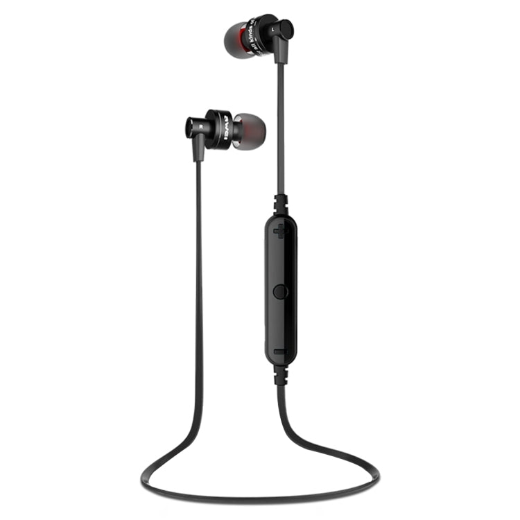 AWEI A990BL หูฟังสเตอริโอ Bluetooth ไร้สายพร้อมระบบควบคุมสายไฟ + ไมโครโฟนรองรับการโทรแบบแฮนด์ฟรี