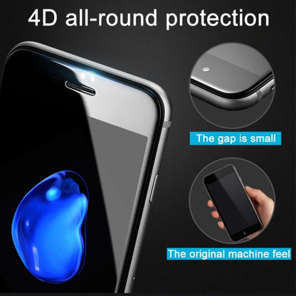 สำหรับ iPhone 6 Plus และ 6s Plus 0.26mm 9H ความแข็งพื้นผิว 4D Curverd Arc ป้องกันการระเบิด HD ผ้าไหมหน้าจอกระจกนิรภัยแบบเต็มหน้าจอ