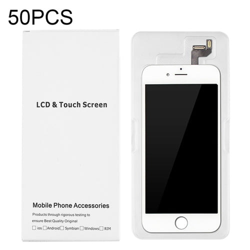 50 ชิ้นกระดาษแข็งบรรจุภัณฑ์กล่องสีขาวสำหรับ iPhone 6s และ 6 หน้าจอ LCD และชุดประกอบ Digitizer เต็ม, 6s & 6 Packing Box
