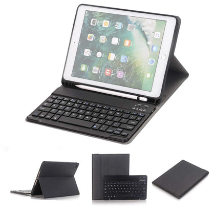 คีย์บอร์ด Bluetooth แบบถอดได้ + เคสแท็บเล็ตหนังพลิกแนวนอนพร้อมตัวยึดและที่ใส่ดินสอสำหรับ iPad Pro 9.7 นิ้ว, iPad Air, iPad Air 2, iPad 9.7 นิ้ว (2017), iPad 9.7 นิ้ว (2018), A07B Black, A07B Gold, A07B Blue, A07B Rose Gold