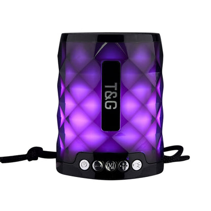 T&G TG155 Bluetooth 4.2 ลำโพงบลูทูธไร้สายแบบพกพาขนาดเล็กพร้อมไฟสีสันสดใส