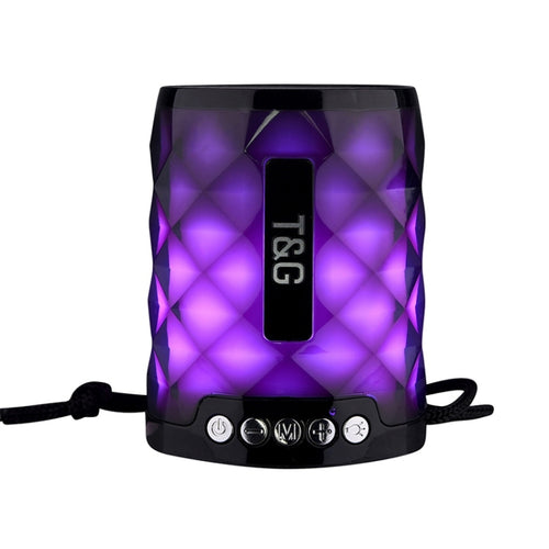 T&G TG155 Bluetooth 4.2 ลำโพงบลูทูธไร้สายแบบพกพาขนาดเล็กพร้อมไฟสีสันสดใส
