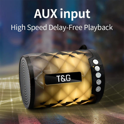T&G TG155 Bluetooth 4.2 ลำโพงบลูทูธไร้สายแบบพกพาขนาดเล็กพร้อมไฟสีสันสดใส
