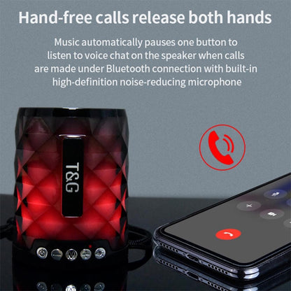 T&G TG155 Bluetooth 4.2 ลำโพงบลูทูธไร้สายแบบพกพาขนาดเล็กพร้อมไฟสีสันสดใส
