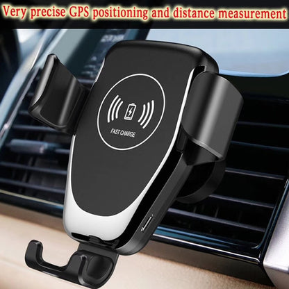 C6 แรงโน้มถ่วง Induction รถ Qi เครื่องชาร์จไร้สาย Fast CHARGING ที่วางโทรศัพท์ Vent Air