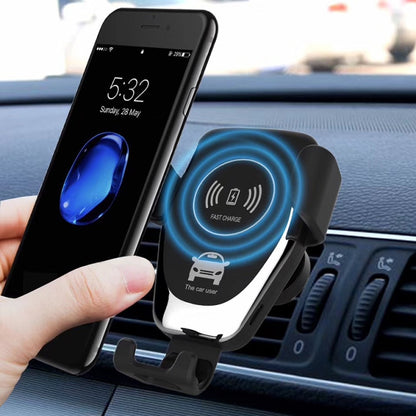 C6 แรงโน้มถ่วง Induction รถ Qi เครื่องชาร์จไร้สาย Fast CHARGING ที่วางโทรศัพท์ Vent Air