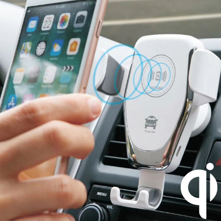 C6 แรงโน้มถ่วง Induction รถ Qi เครื่องชาร์จไร้สาย Fast CHARGING ที่วางโทรศัพท์ Vent Air