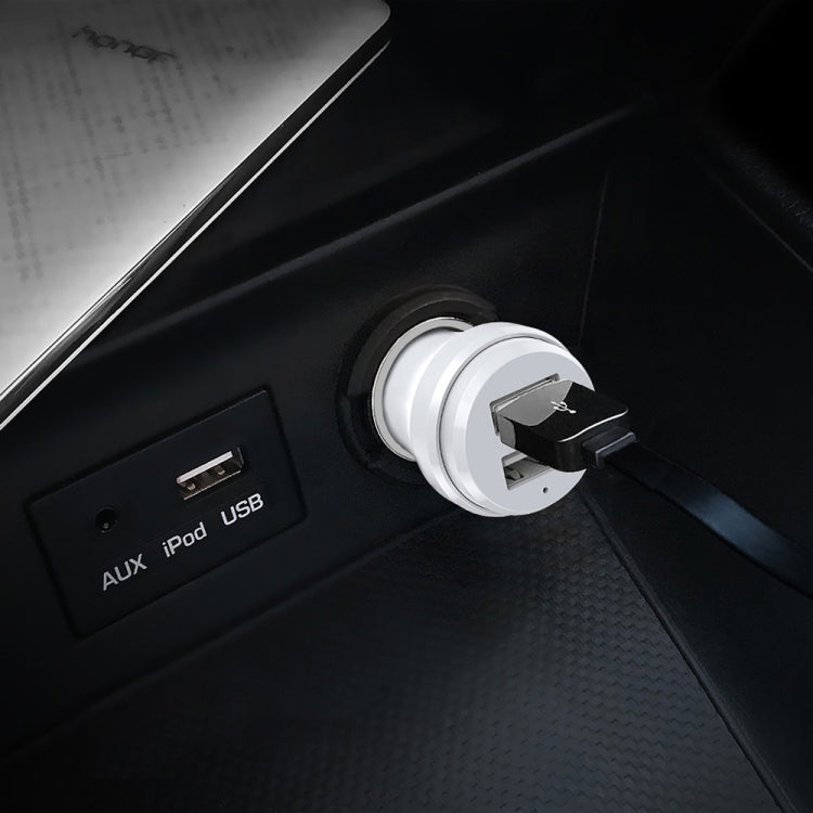 ipipoo XP-1 Dual USB Car Fast Charger เครื่องชาร์จพร้อมสาย Android, XP-1 (White)