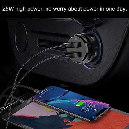 ipipoo XP-1 Dual USB Car Fast Charger เครื่องชาร์จพร้อมสาย Android, XP-1 (White)