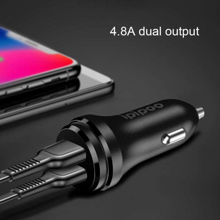 ipipoo XP-1 Dual USB Car Fast Charger เครื่องชาร์จพร้อมสาย Android, XP-1 (White)