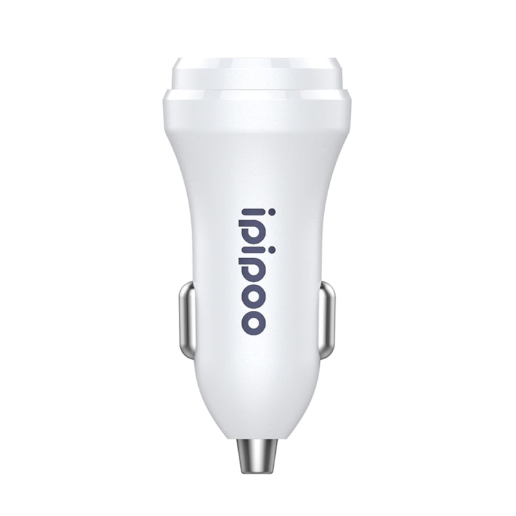 ipipoo XP-1 Dual USB Car Fast Charger เครื่องชาร์จพร้อมสาย Android, XP-1 (White)
