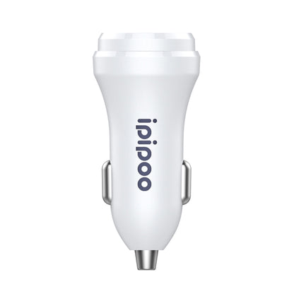 ipipoo XP-1 Dual USB Car Fast Charger เครื่องชาร์จพร้อมสาย Android, XP-1 (White)