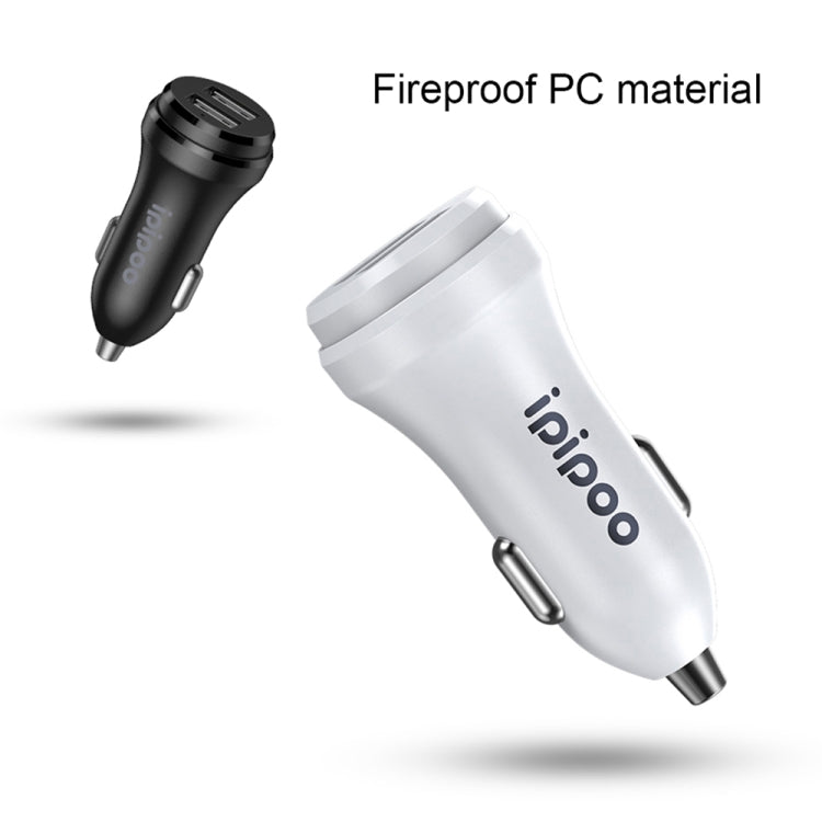 ipipoo XP-1 Dual USB Car Fast Charger เครื่องชาร์จพร้อมสาย Android, XP-1 (White)