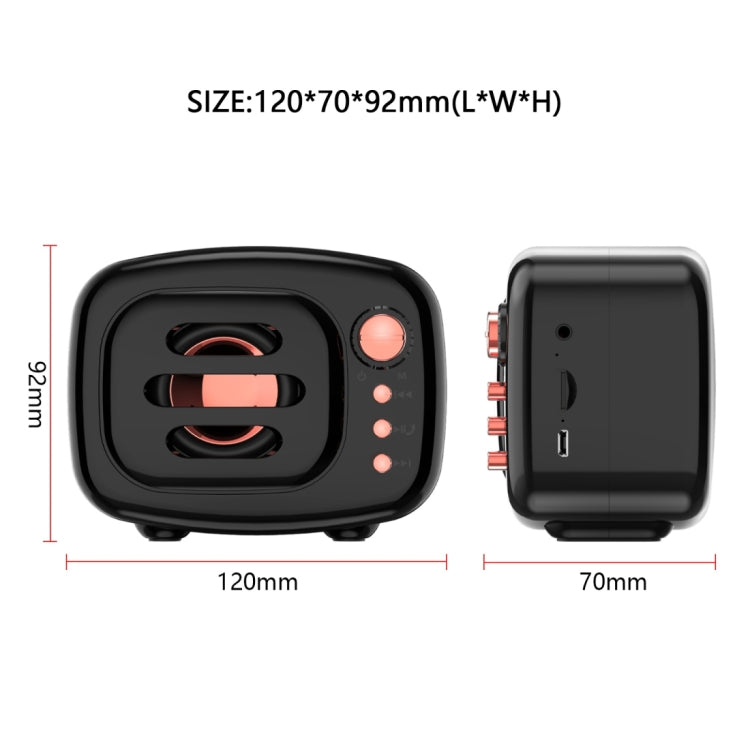 B11 Bluetooth 5.0 ลำโพง Bluetooth ไร้สายสไตล์ย้อนยุครองรับการโทรแบบแฮนด์ฟรีและการ์ด TF 32GB และแจ็คเสียง 3.5 มม.