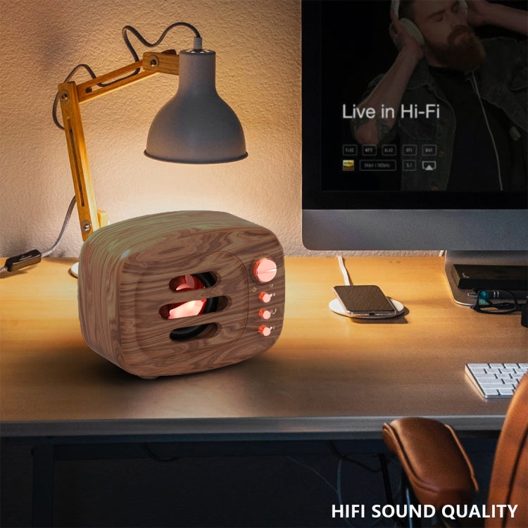B11 Bluetooth 5.0 ลำโพง Bluetooth ไร้สายสไตล์ย้อนยุครองรับการโทรแบบแฮนด์ฟรีและการ์ด TF 32GB และแจ็คเสียง 3.5 มม.