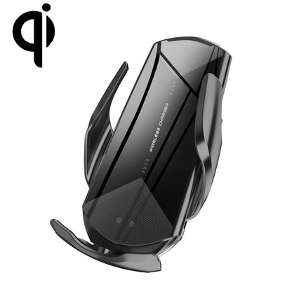 Q2 15W การหมุนสากลอินฟราเรดเหนี่ยวนำแม่เหล็กรถชาร์จไร้สายที่วางโทรศัพท์มือถือที่มีไมโคร USB 8 พิน + Type-C / USB-C ขั้วต่อแม่เหล็ก, Q2 Black, Q2 Red, Q2 Silver