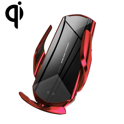 Q2 15W การหมุนสากลอินฟราเรดเหนี่ยวนำแม่เหล็กรถชาร์จไร้สายที่วางโทรศัพท์มือถือที่มีไมโคร USB 8 พิน + Type-C / USB-C ขั้วต่อแม่เหล็ก, Q2 Black, Q2 Red, Q2 Silver