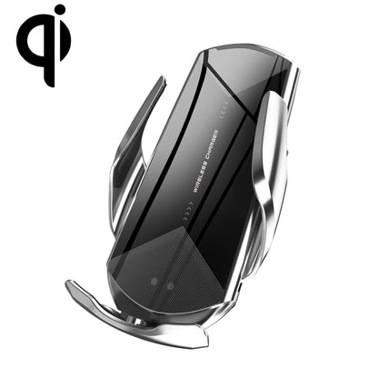 Q2 15W การหมุนสากลอินฟราเรดเหนี่ยวนำแม่เหล็กรถชาร์จไร้สายที่วางโทรศัพท์มือถือที่มีไมโคร USB 8 พิน + Type-C / USB-C ขั้วต่อแม่เหล็ก, Q2 Black, Q2 Red, Q2 Silver