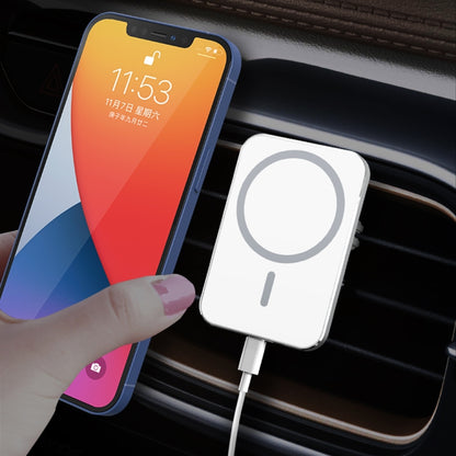 X16 Magsafe Car Air Outlet Vent Mount Clamp Holder 15W ชาร์จเร็ว Qi Magnetic Wireless Charger, X16