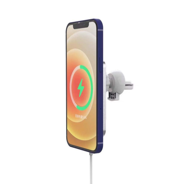 X16 Magsafe Car Air Outlet Vent Mount Clamp Holder 15W ชาร์จเร็ว Qi Magnetic Wireless Charger, X16