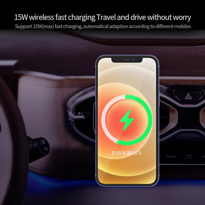 X16 Magsafe Car Air Outlet Vent Mount Clamp Holder 15W ชาร์จเร็ว Qi Magnetic Wireless Charger, X16