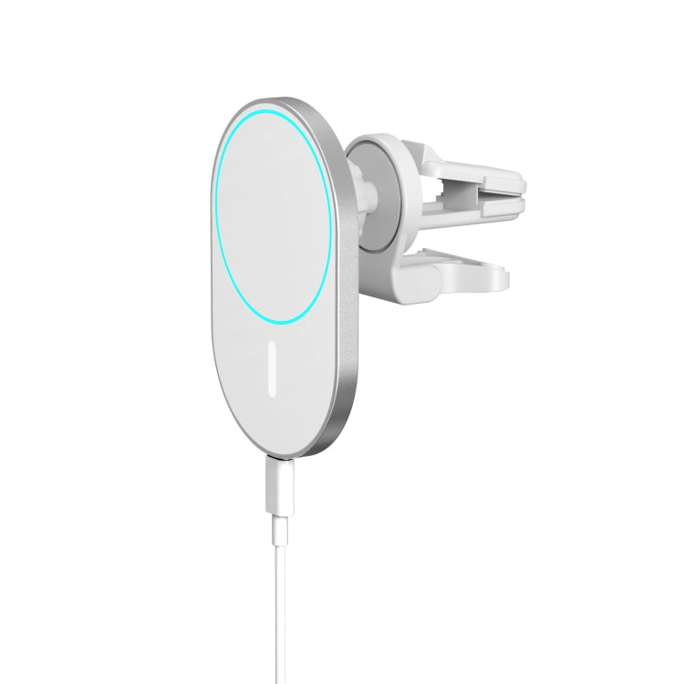 X19 Magsafe Car Air Outlet Vent Mount Clamp Holder 15W ชาร์จเร็ว Qi Magnetic Wireless Charger, X19