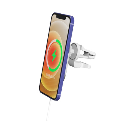 X19 Magsafe Car Air Outlet Vent Mount Clamp Holder 15W ชาร์จเร็ว Qi Magnetic Wireless Charger, X19