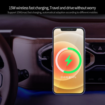 X19 Magsafe Car Air Outlet Vent Mount Clamp Holder 15W ชาร์จเร็ว Qi Magnetic Wireless Charger, X19