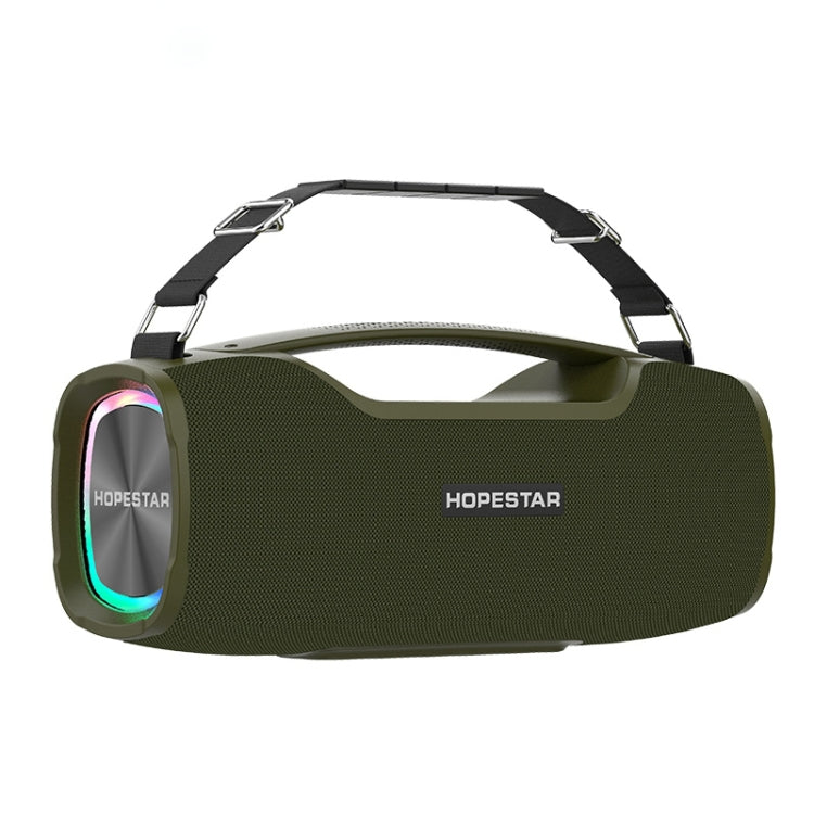 HOPESTAR A6X TWS ลำโพงบลูทู ธ กลางแจ้งแบบพกพาพร้อมไฟเพลงสีสันสดใสรองรับ Power Bank และการโทรแบบแฮนด์ฟรีและดิสก์ U และการ์ด TF และ 3.5 มม. AUX, A6X Black, A6X Green