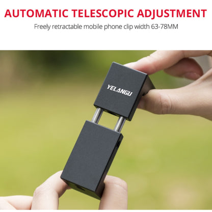 YELANGU PC141 ที่วางโทรศัพท์แบบยืดไสลด์สไตล์สปริงพร้อมฐานยึดรองเท้าเย็น, PC141