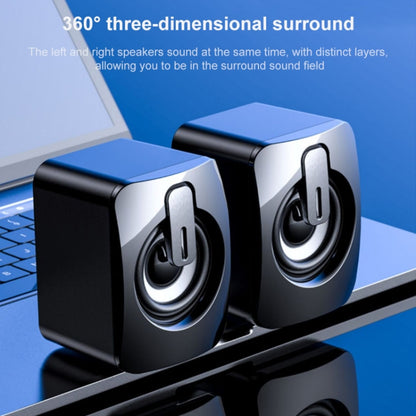 A2 USB 2.0 ลำโพงมินิเดสก์ท็อปคอมพิวเตอร์โทรศัพท์มือถือแบบไม่ส่องสว่างควบคุมด้วยสายไฟ, Non-luminous