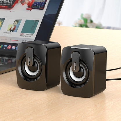 A2 USB 2.0 ลำโพงมินิเดสก์ท็อปคอมพิวเตอร์โทรศัพท์มือถือแบบไม่ส่องสว่างควบคุมด้วยสายไฟ, Non-luminous