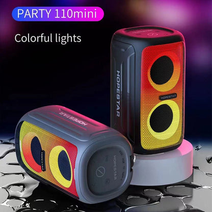 HOPESTAR Party 110 ลำโพงบลูทูธไร้สายสีสันสดใสขนาดเล็ก, Party 110 Mini (Black), Party 110 Mini (Grey), Party 110 Mini (Blue)