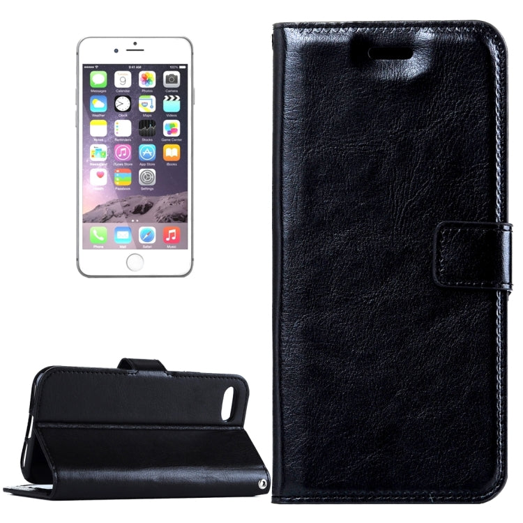สำหรับ iPhone 8 และ 7 เนื้อม้าบ้าซองหนังพลิกแนวนอนพร้อมหัวเข็มขัดแม่เหล็กและผู้ถือและช่องเสียบการ์ดและกระเป๋าสตางค์และกรอบรูป, For 8 & 7
