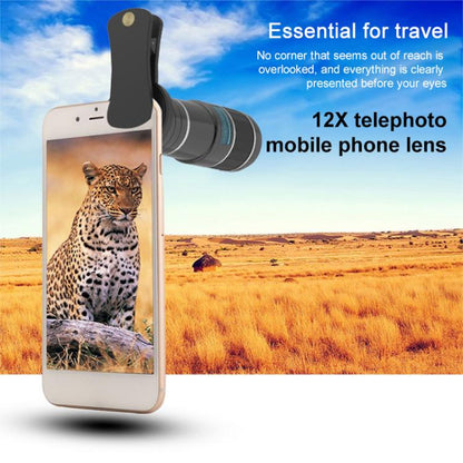 HAUTIK HK-002 5 in 1 เลนส์ Fisheye 180 องศา + เลนส์มาโครและมุมกว้าง 0.65X + เลนส์เทเลโฟโต้ 12X + ชุดเลนส์ Star Line, HK-002