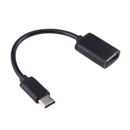 8.3 ซม. USB หญิงถึง Type-C ชายสายโลหะ OTG สายชาร์จสายเคเบิลข้อมูล